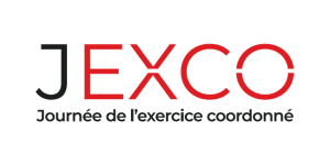 JEXCO logo in red lettering with gray subtitle 'Journée de l'exercice coordonné'.